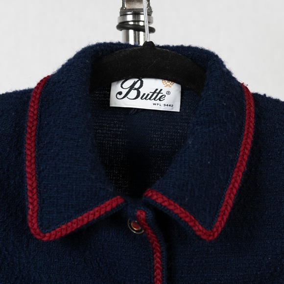 Vintage 70s Butte navy blue blazer size S - Picture 3 of 10